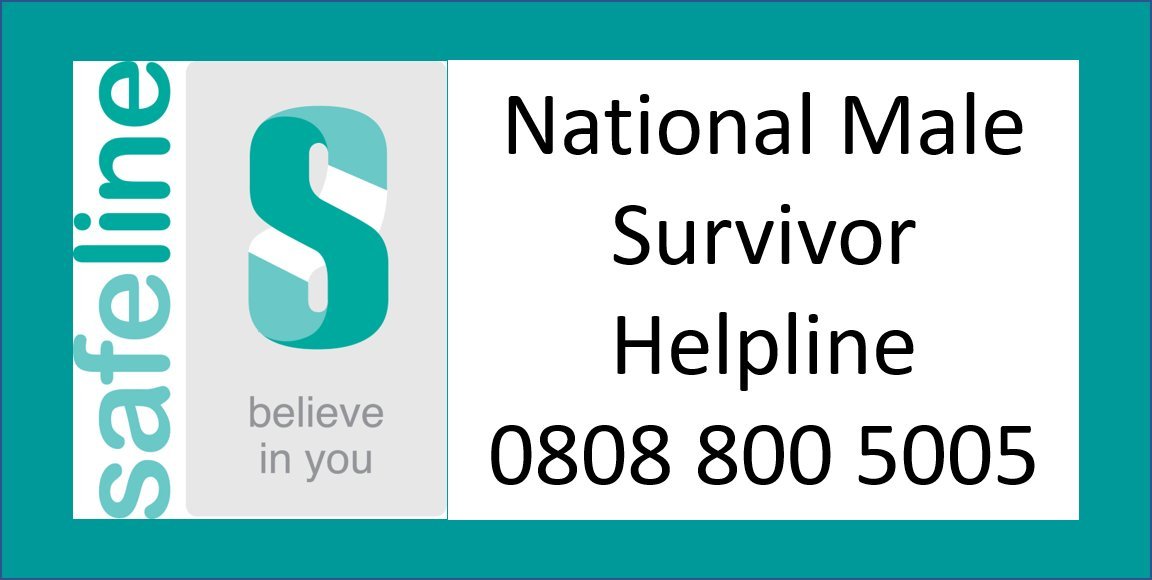 SafelineUK's tweet photo. Our National #Male #Survivor #helpline is open today 9am-5pm for emotional #support advice and information for #men and #boys across #England and #Wales affected by #sexual #Violence #rape #BelieveInYou #MenToo #YouMatter #BreakTheSilence https://t.co/K7xu4CqeEo