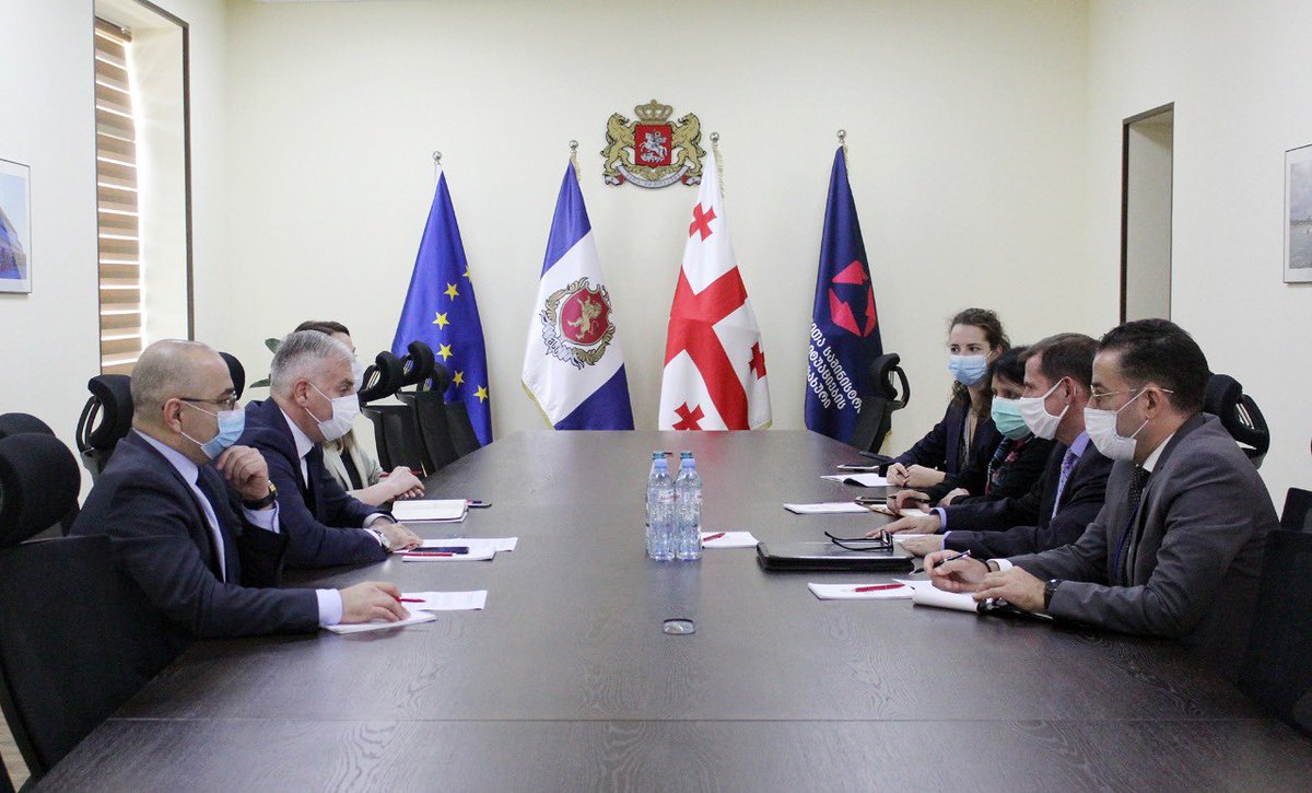 Emsgeorgia's tweet photo. #EMSGeorgia held a meeting with the newly appointed police attache of #France in #Georgia. The discussion focused on future cooperation in the field of crisis management and emergency situations. https://t.co/18klpGzbKe