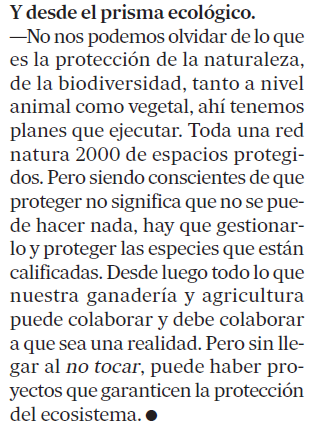 Entrevista a Arantxa Tapia. Preguntada, ante su flamante nobramiento como consejera de medio ambiente, por sus planes "desde el prisma ecológico", la respuesta es la que muestro...

pasen y vean🤷‍♂️