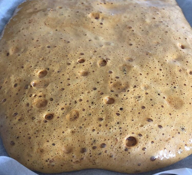 ....back in the room ! First job on return from hols - honeycomb waiting time be double dipped in @callebautchocolate .  I'll be making all day today &amp; tomorrow to fulfil orders ( thank you for your patience ) and restock shops 🙂🍫#handmade #fresh #chocolates