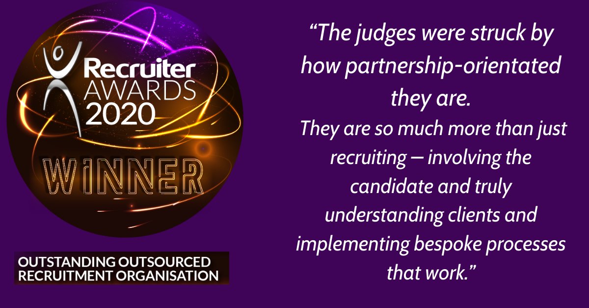 Here's just one of the reasons we won at the #recruiterawards last week. Click below to find out how we can support your business with your HR and recruitment needs. resourcebank.co.uk