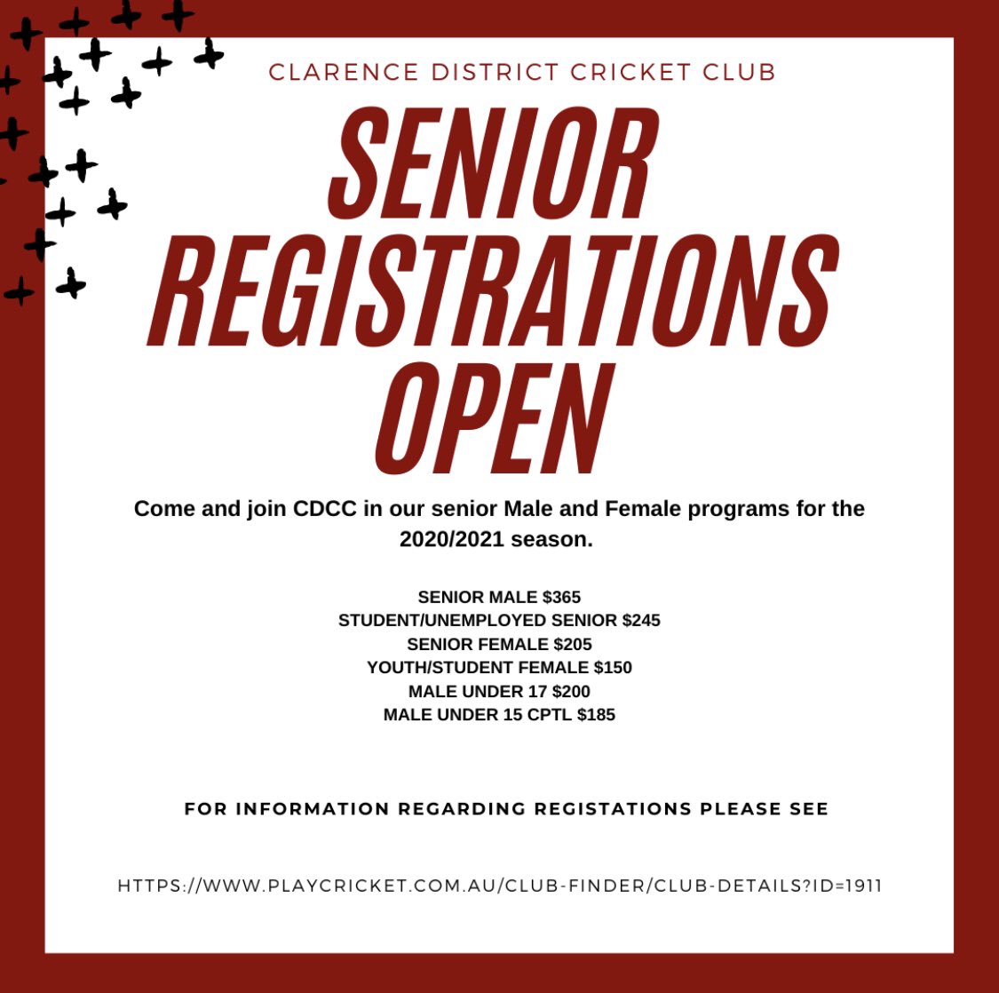 Senior Registrations now open!