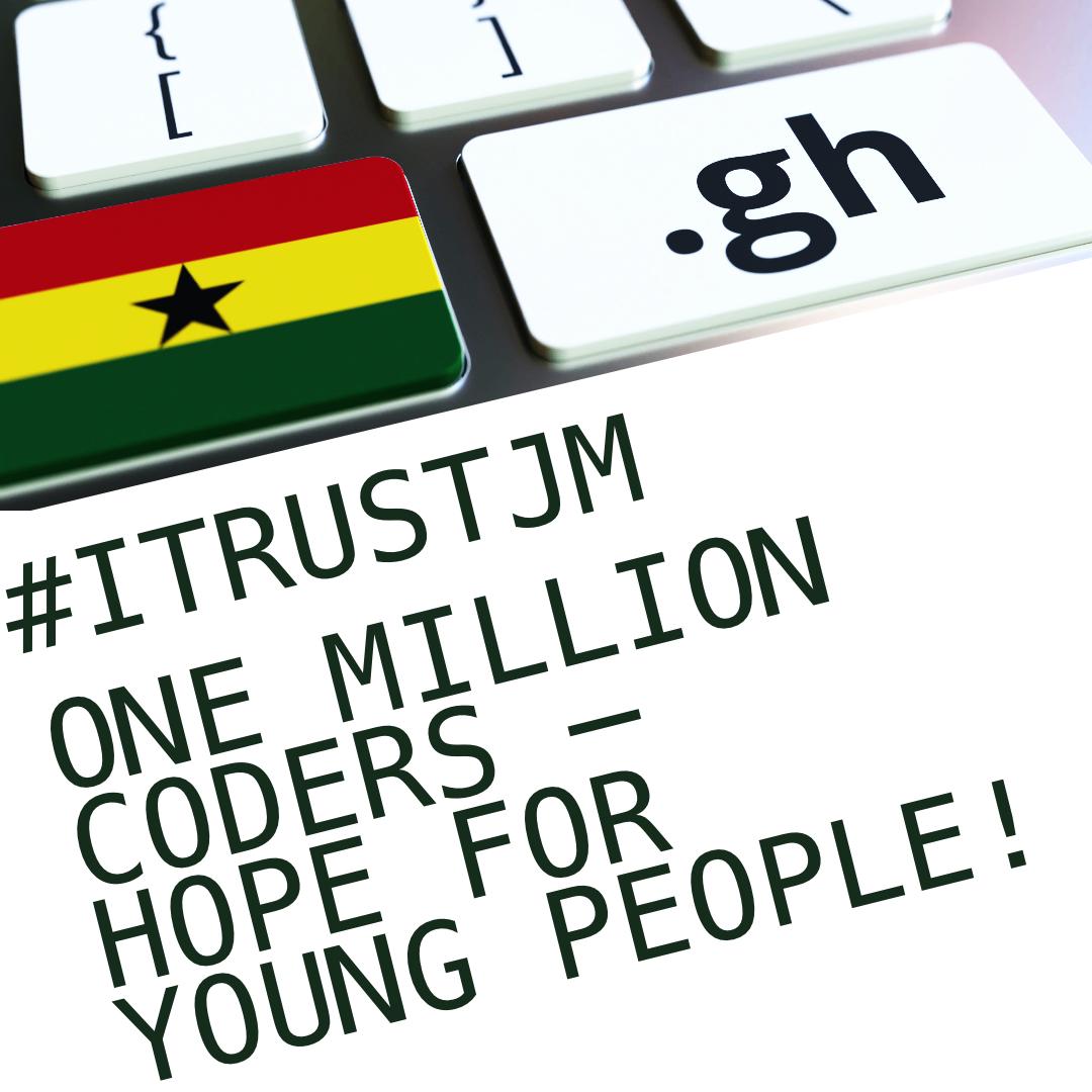ama_babie's tweet photo. The one million coders programme is an opportunity to harness the talents and potentials of young Ghanaians from across the country. Through this programme, young Ghanaians will be provided innovative skills in programming, coding and software development. 

#iTrustJM https://t.co/v6NQHbJZ5b