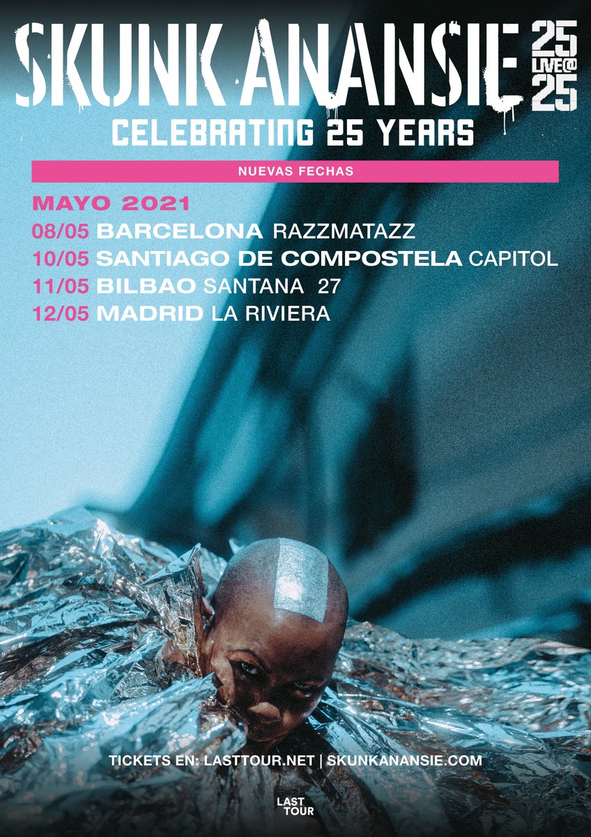 .<a href="/SkunkAnansie/">Skunk Anansie</a> llevarán su gira de 25 aniversario por Barcelona (<a href="/RazzmatazzClubs/">RazzmatazzClubs</a>), Santiago de Compostela (<a href="/SalaCapitol/">Sala Capitol</a>), Bilbao  (Santana) y Madrid (<a href="/LaRivieraSala/">Sala La Riviera</a>). Organiza <a href="/lasttourint/">Last Tour</a>
madridandmusic.es/2020/09/28/sku…