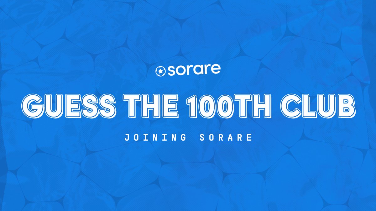 Guess the 100th club joining Sorare? 💯💯💯

A legend from that club will be included among the player cards. To enter our competition: 

1. RT 
2. Reply with your guessed legend Twitter handle

5 RARE LEGEND CARDS TO BE WON 🎁