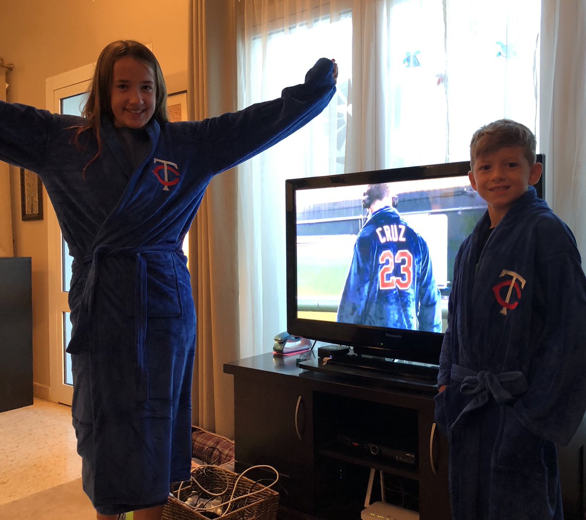 Go #MNTwins  !!  Got a little something made in Muscat, Oman for the kids.  4:10am first pitch games this week!!  #BombaSquad