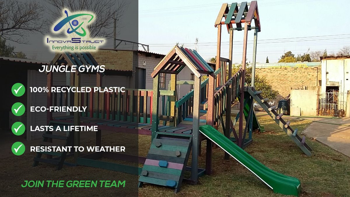 InnovaStruct's tweet photo. Yes, it's all 100% plastic and you never have to replace your jungle gym in your lifetime. Material will not splinter so your kids can slide smoothly. #TiniTwitter #JoinTheGreenTeam https://t.co/7UcaOA3qNC