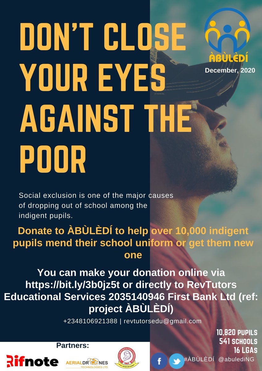 AKURECITY's tweet photo. #ÀBÙLÈDÍ a school uniform mending project, an educational intervention brought to live by RevTutors Educational Services in collaboration with @sam_cfoundation's Clothing Foundation and the league of other partners in providing psychosocial support for indigent rural pupils. https://t.co/O15Xe1tlLn