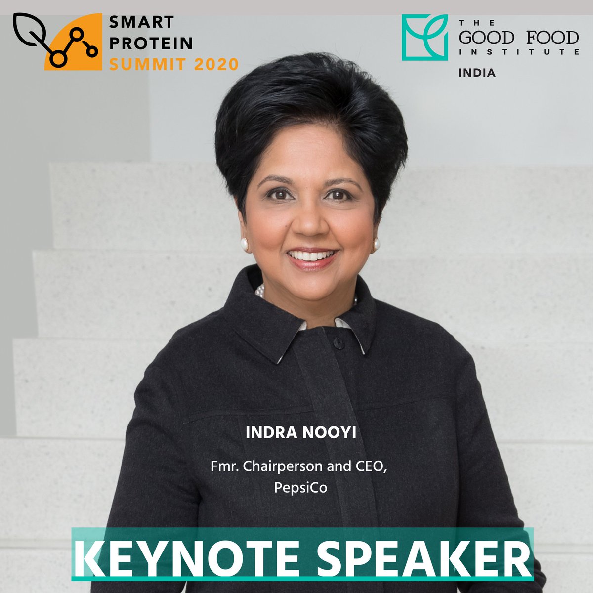 The Good Food Institute India (@goodfoodindia) on Twitter photo She is a true icon, a trailblazer, and an inspiration. As a thought leader, she speaks with authority on how to transform our food system. We are absolutely delighted to announce @IndraNooyi as our keynote speaker at the #SmartProteinSummit! Register now smartproteinsummit.com! She is a true icon, a trailblazer, and an inspiration. As a thought leader, she speaks with authority on how to transform our food system. We are absolutely delighted to announce @IndraNooyi as our keynote speaker at the #SmartProteinSummit! Register now smartproteinsummit.com!