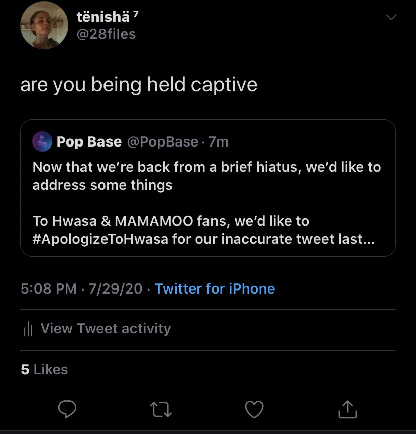  @PopBase voluntarily posted fake informations ab an Hw@sa. Purposely let the tweet going, leading her to receive thousands of unspeakable hate coms. Deleting & wrote a fake apology which they also deleted then proceeded liking hate comments.