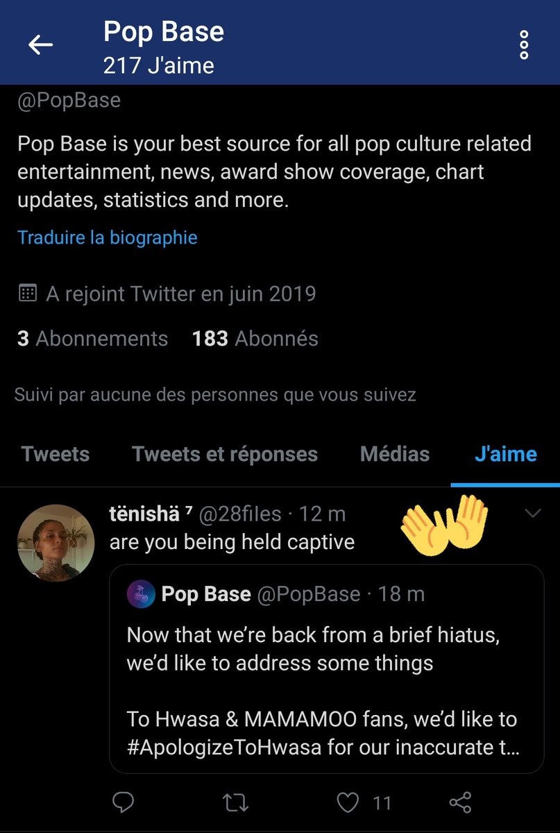  @PopBase voluntarily posted fake informations ab an Hw@sa. Purposely let the tweet going, leading her to receive thousands of unspeakable hate coms. Deleting & wrote a fake apology which they also deleted then proceeded liking hate comments.