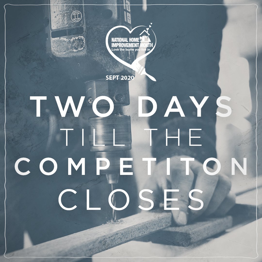 ⏱️The countdown continues with 2⃣ days to go!

Don't miss your chance to spruce up your house and #makeonechange this September!🛠️

Head over to bit.ly/30g9q0f to enter! 🗳️

#NHIM #2days #DIY
