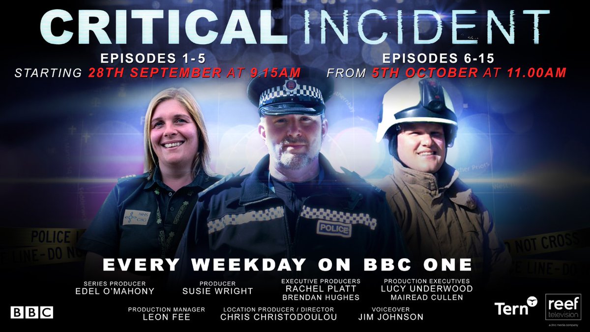 Starting today on #BBC1 #CriticalIncident #thinblueline #999ers #emergencyservices #police #ambulance #fireservice #heroes #unacceptable #daytimetv #BBC