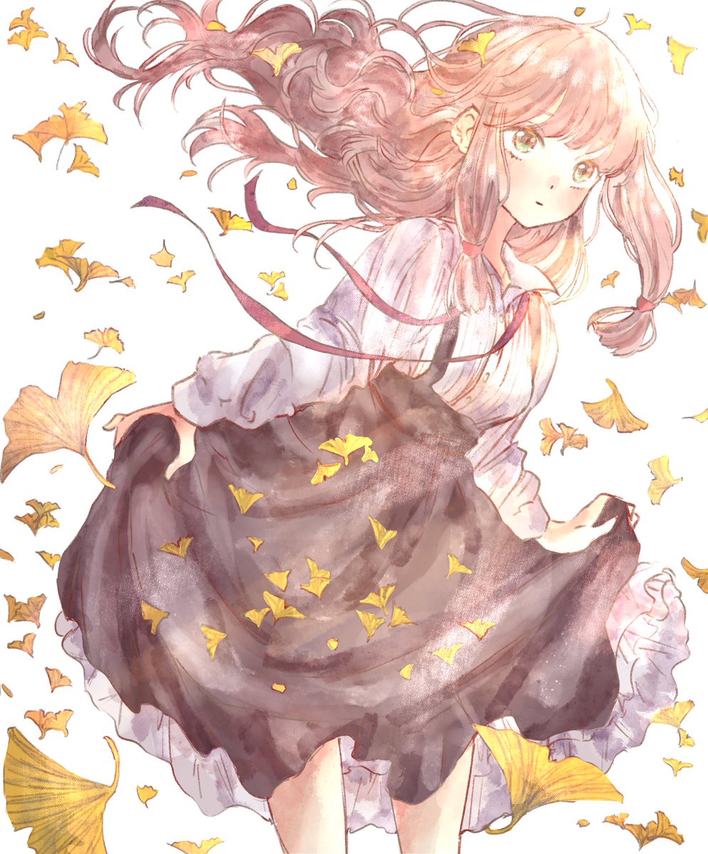 秋なので最近は秋っぽい絵とか描いてます 儚げで可愛い女の子がスキです W 秋 彩 のイラスト
