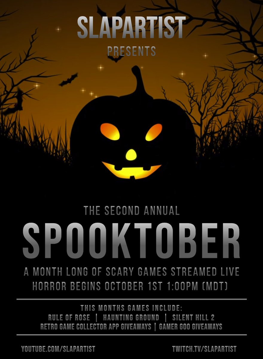 slapartist_406's tweet image. No more streaming until October 1st! 🎃🎃🎃