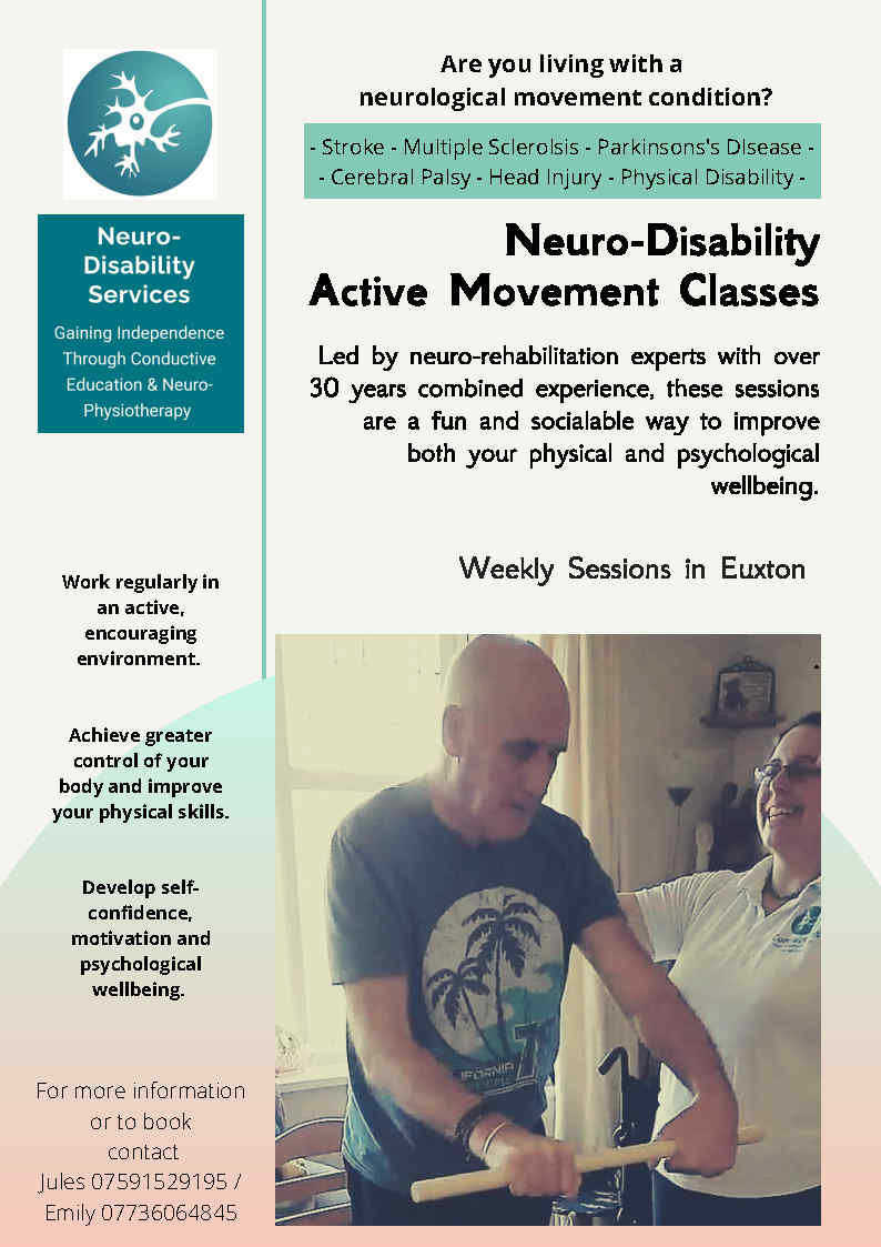 ConductorNeuro's tweet image. If you (or your loved one) have a #neurodisability then Connections Neuro-Disability Services can help!
❇ 6 week block of Movement Classes!
❇ £150 for a 6 week block ❇ 1.5hrs a week 

#activemovement #neurodisabilty #stroke #headinjury #cerebralpalsy  #multiplesclerosis #cp