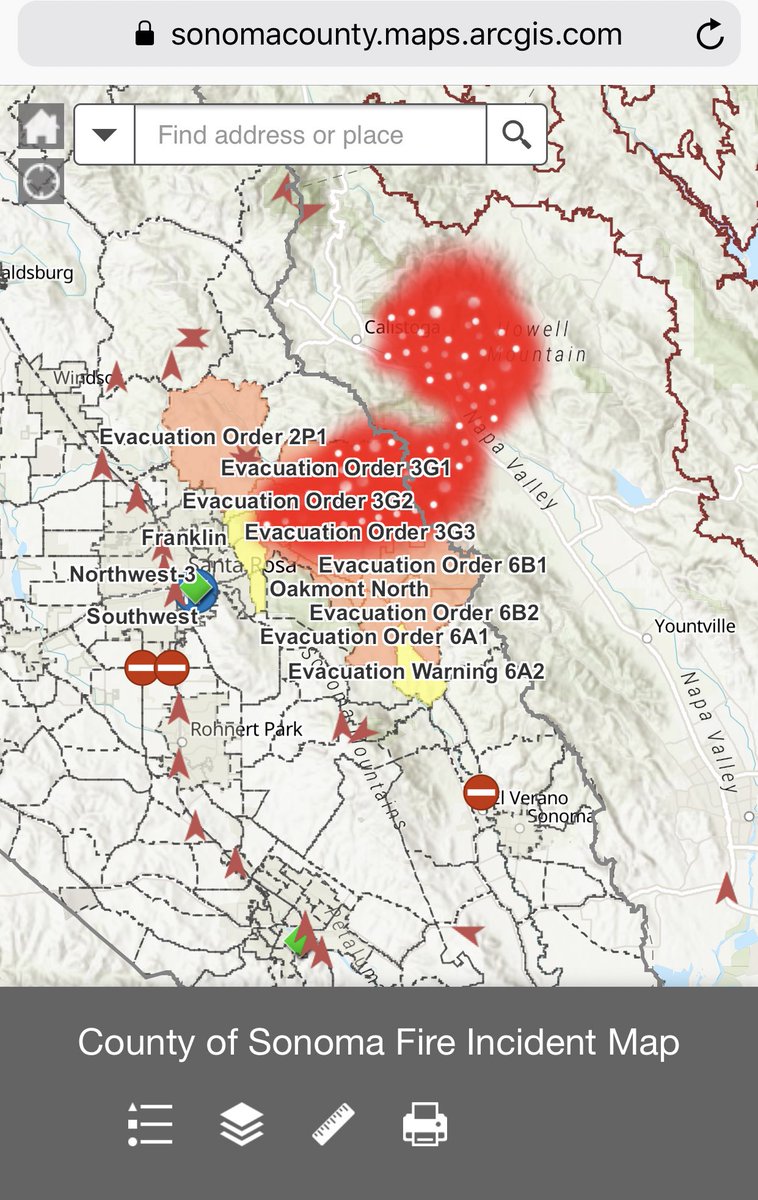 Sonoma County map has evacuation site and route info:  https://sonomacounty.maps.arcgis.com/apps/webappviewer/index.html?id=69a0e54e9e2b48c086d122027b21c961 #GlassFire  #ShadyFire  #BoysenFire  #CALFIRE  #californiawildfires  #fires  #wildfires  #California Santa Rosa  https://twitter.com/adrienneasher/status/1310498972448903169