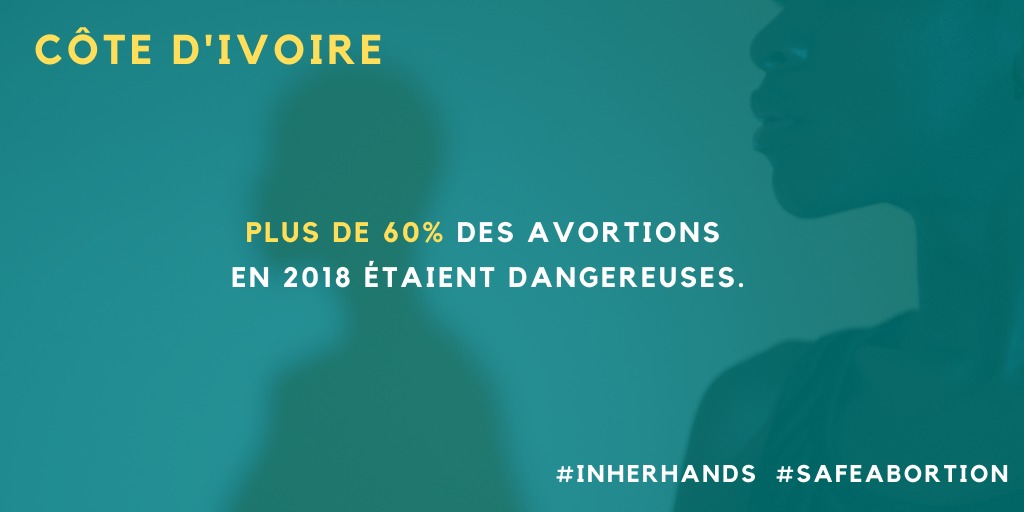 En #civ225, plus de 60% des avortements en 2018 étaient à risque, ce qui pourrait entraîner la morbidité et la mortalité maternelle Des soins complets de santé reproductive doivent inclure des #safeabortions. #inherhands #SafeAbortionDay #CIVRESOnance #MaputoProtocol #civ225