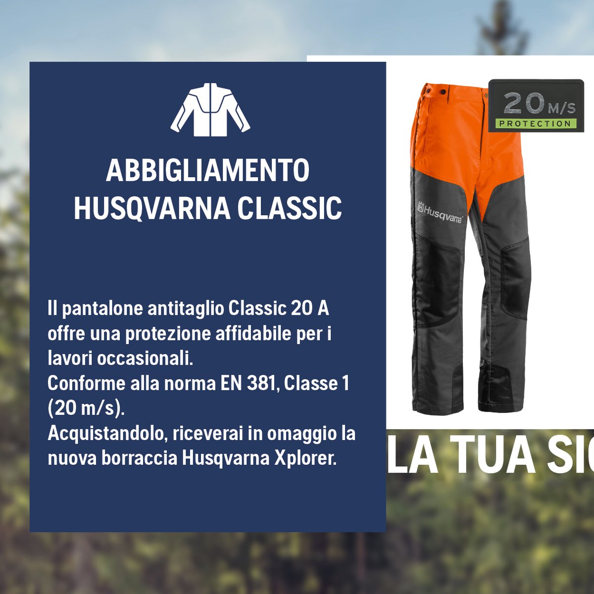 La tua sicurezza, la nostra priorità. 
La linea di Abbigliamento Protettivo Classic, progettata per chi utilizza occasionalmente le motoseghe, garantisce affidabilità e convenienza.
Ora ancora di più grazie alle Offerte Autunno 2020 ➡️ bit.ly/OfferteAutunno…
#autunnohusqvarna