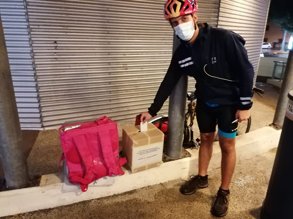 CgilFirenze's tweet photo. 👏🏻 Yiftalem Parigi eletto a #Firenze come primo #rider rappresentante sindacale per la #sicurezza, dopo i tre giorni di voto nei seggi allestiti in città dalla #Cgil (alta partecipazione). Il sindacato: “I ciclofattorini vogliono contarsi e contare”
👉 https://t.co/vPTIPSDzlA https://t.co/Nb019bCgxz