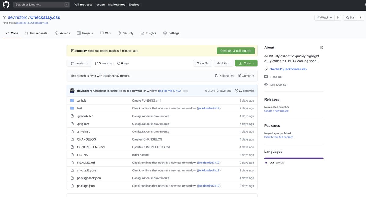 Now when you goto your repo, you will find a compare and pull request button on GitHub!This will allow you to see your changes vs the original as well as open your pull request!