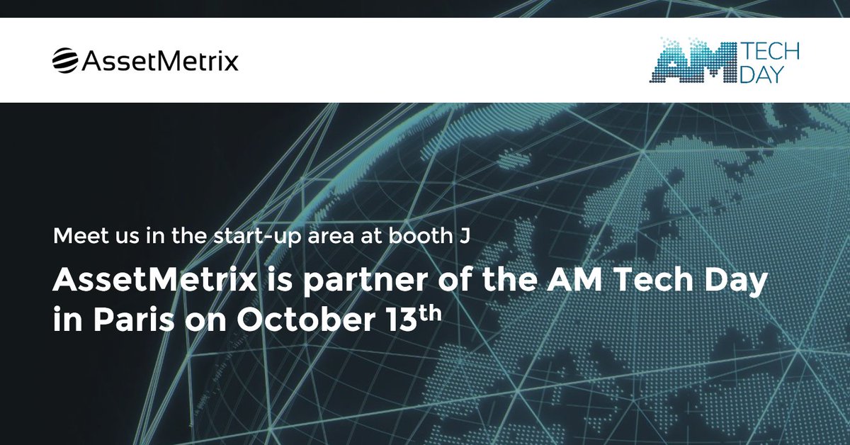 AssetMetrix's tweet photo. We are delighted to announce that we will be exhibiting at the L'AGEFI AM Tech Day in Paris on October 13th. Compliance with all hygiene measures are of high priority and importance for our team attending. https://t.co/7CKKWwspUu