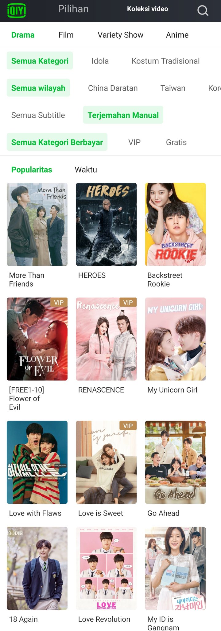 Harley on Twitter "Drama Terpopuler apk IQIYI Indonesia 1. More Than