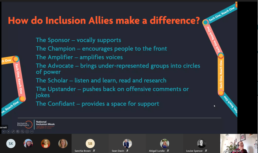 MhclgD's tweet photo. National Inclusion Week, we have started our celebration and discussions on inclusion @mhclg @MHCLGBAMEnet @SeanDavin3 @BJ_Thompson1 @mhclgbt we are with Addie from @IncEmp talking about inclusion allies #eachonereachone #each1reach1 At MHCLG we are for everyone https://t.co/N89zXOXioL