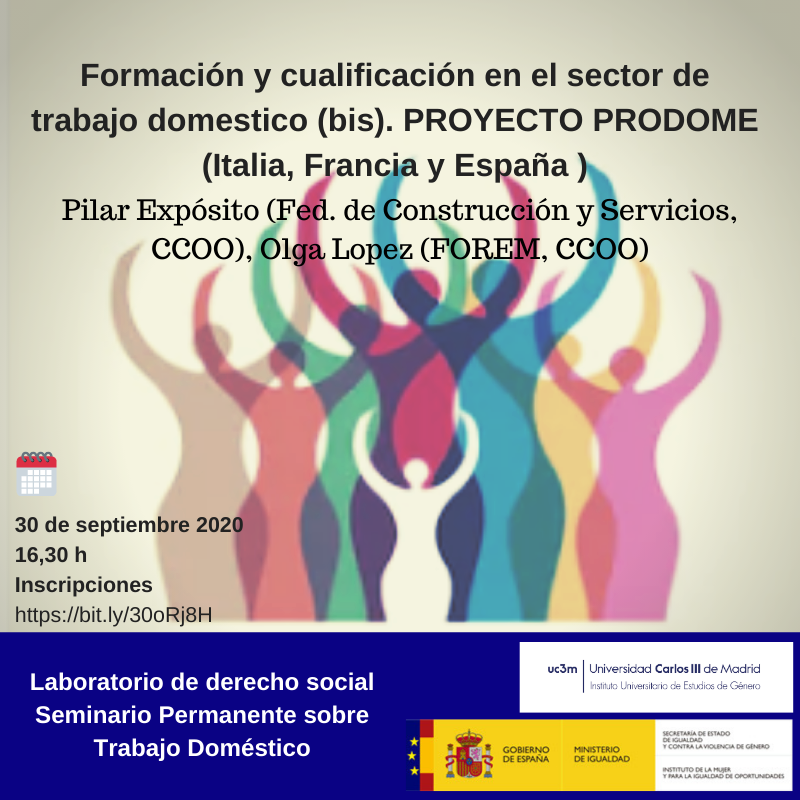 mariagemaquint1's tweet photo. #LabDS #SeminarioPermanentedeTrabajoDomestico.
Este próximo miércoles terminamos la aproximación a la formación y cualificación del sector. Conoceremos los resultados del proyecto PRODOME. https://t.co/wAE6FekFGH
