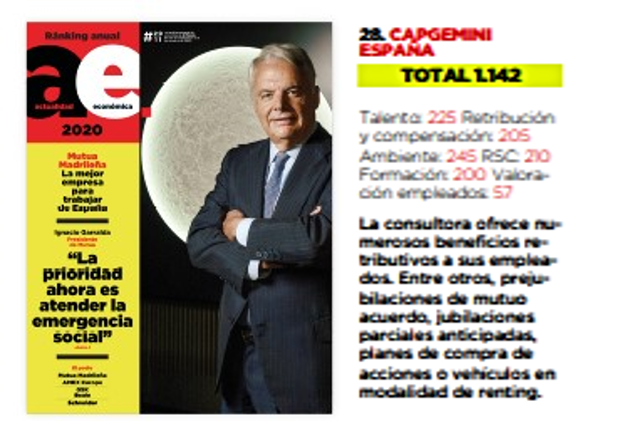 Capgemini_ES's tweet photo. Somos la primera consultora tecnológica del ránking de las 100 mejores empresas para trabajar en España de @laeconomica . 👏💪👏💪👏 #LifeatCapgemi
https://t.co/eENeCmPT8E https://t.co/cHkyKRVtdk