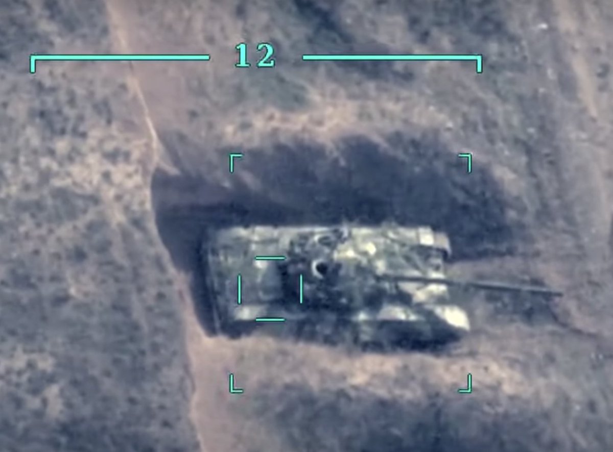   #Update Azerbaijan destroyed two more Armenian T-72 main battle tanks with Turkish-made TB2 drones. https://www.youtube.com/watch...