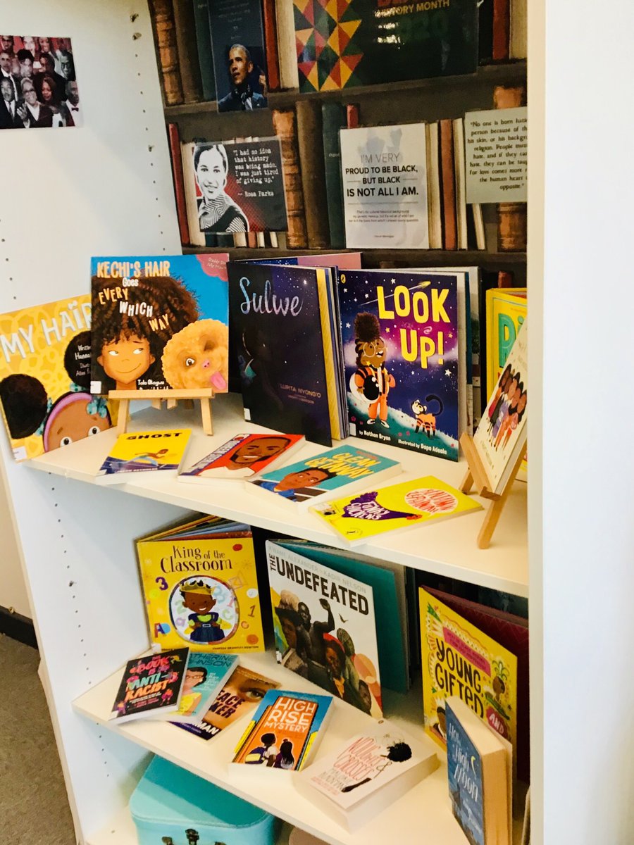 Miss_South_AHT's tweet photo. We are ready to begin Black History Month @GreenRidgeR2. @Mackie2Nikki has made a wonderful display in the library! #together #TEAM #whatmakesmeme? https://t.co/loSUiW9HaH