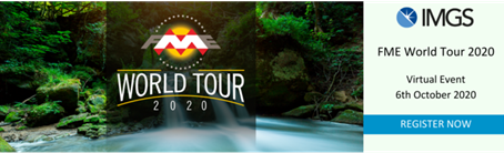 IMGS_Ireland's tweet photo. The excitement is building, as we have just over a week to wait for our "FME World Tour 2020" virtual event!  Join FME users online from across the island of Ireland to exchange knowledge, transform your skills, and get inspired with FME. https://t.co/1vxvrfZJZu @SafeSoftware https://t.co/SKwRq1osRT