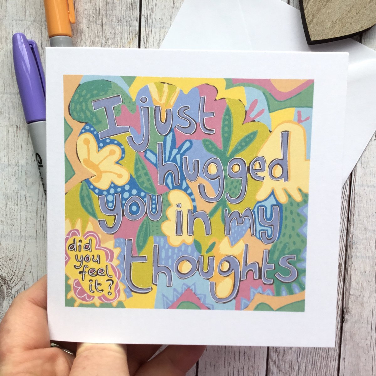 buck_lj's tweet image. Hug Card - Virtual Hug - Thinking Of You - Missing You Card - Friendship Card - Card For Best Friend - Family Card - Colourful Hug Quote. tuppu.net/90f3bf6d #Slumbermonkey #Etsy #FriendshipCard