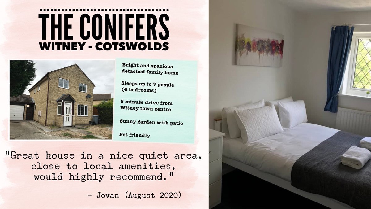 letsescapeuk's tweet photo. Book now and enjoy a beautiful stay at The Conifers in Witney, Oxfordshire. Sleeps up to 7 people. From £180 per night. https://t.co/4qMVhfLVBA #CovidSecure #HolidayRental #Witney #Cotswolds #PetFriendly #Holiday #UK https://t.co/jiuZIg010j
