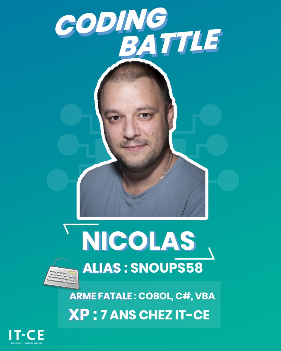 ITCaisseEpargne's tweet image. 3,2,1... PLAY ⌨ Notre team de champions se prépare pour la Coding Battle !
Choisissez votre joueur préféré parmi les premières cartes pour le soutenir le 6 octobre 💪
#CodingBattle avec @InformatiqueBP, BPCE SA et ISOGRAD
