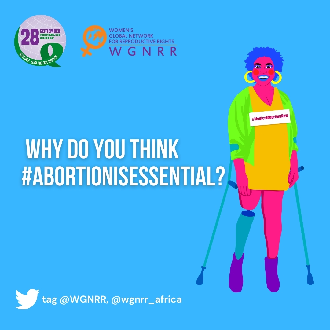 Prompt 1: 📨 Why do you think #AbortionIsEssential? Reply with your name, city/ organization and why you think #AbortionIsEssential! #MedicalAbortionNow #Sept28