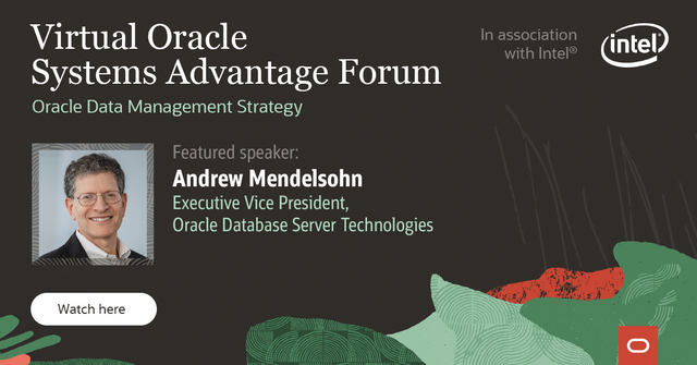 sisifc21's tweet image. Join us at the virtual #OracleSystemAdvantage Forum to hear from Andrew Mendelsohn, Executive VP, Oracle Database Server Technologies. He will share Oracle's strategy of Data Management. bit.ly/3432rJ7