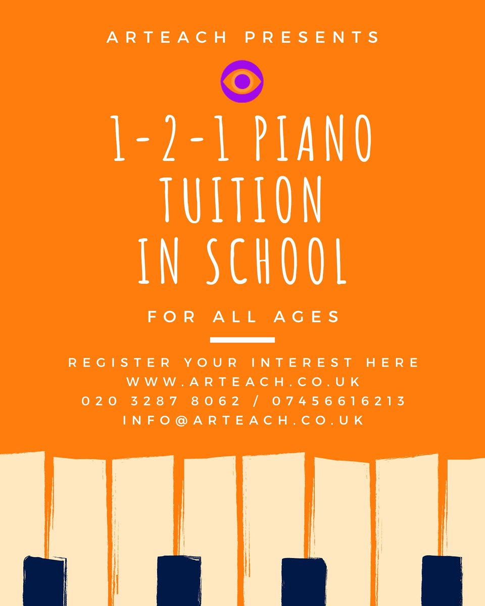 ARTeach6's tweet photo. Have you seen our poster at your school? If not, maybe we should pop around and drop one !

* Peripatetic services also include violin, guitar, drums
*Social distancing measures are being in place for all our services https://t.co/PDwBLOnohf