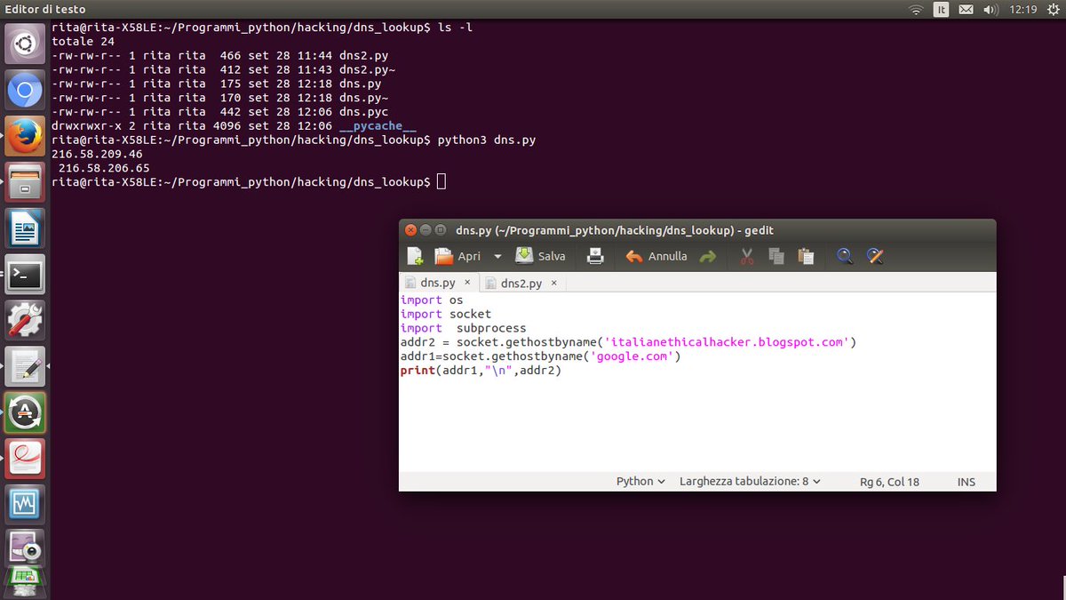 ivanonatalini68's tweet image. Python Language and Ethical Hacking/Cyber Security.
An example of for retrieve IP address, through code python and standard library.
#python #blackpython #ethicalhacking #cybersecurity #penetrationtesting #dns #can #bash #shell #malware #backend #hacking