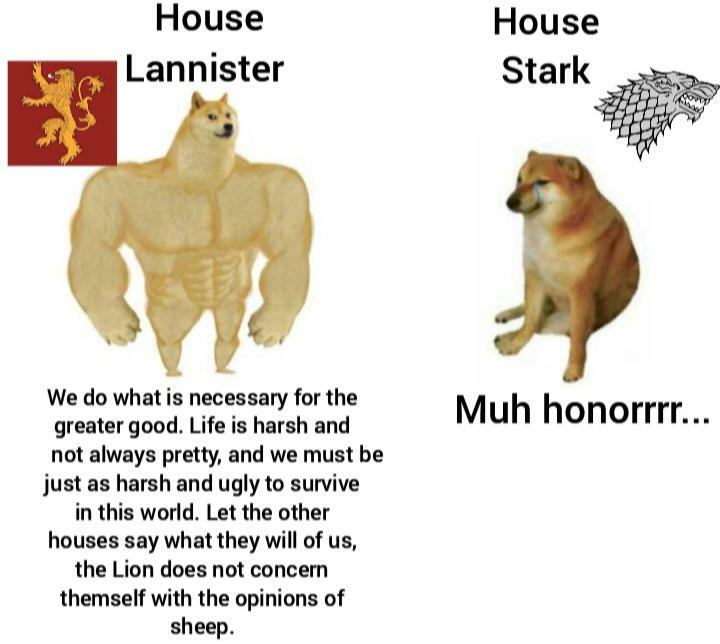 House Lannister vs House Stark @ r/FreeFolk > https://t.co/eBtV6Xt0S2 #GameofThrones #GoT #GoTtoGive #freefolk https://t.co/S5z3lBRWju