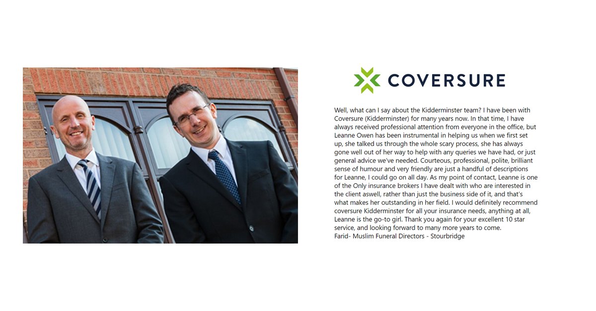 Some fantastic feedback for Coversure Kidderminster's Leanne Owen from another extremely happy customer!

#Insurance #Review #Feedback