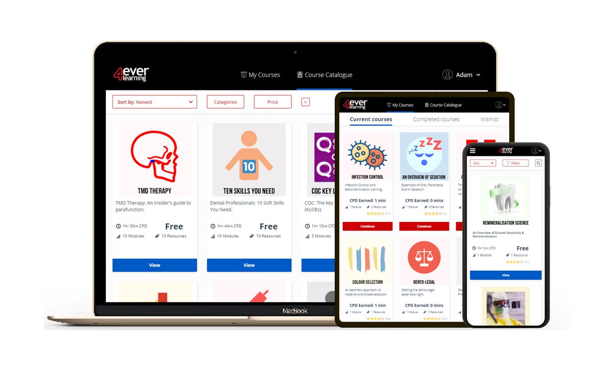 #dental #cpd on the go? Yep! ✅✅ ✅ 

4everlearning.com is available on all device types + you can pick up from where you left off across your different devices.

Take a look at our profile to see some of our recent courses - there's something for the whole dental team!