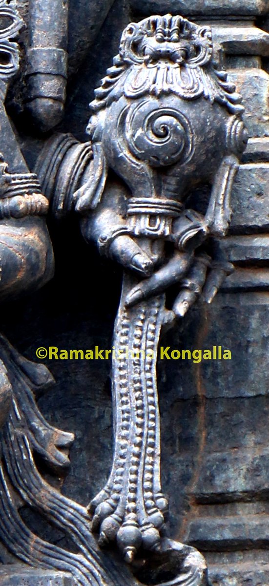 This shankha and its pedestal. Such an unsusual length and the Head of shankha with Kirtimukha is beautiful decoration.