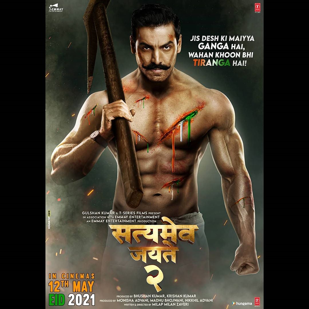 John Abraham Fanclub (@johnabrahamfan5) on Twitter photo Jis desh ki maiyya Ganga hai, wahan khoon bhi Tiranga hai! #SatyamevaJayate2 in cinemas on 12th May, EID 2021. #SMJ2EID2021
<a href="/TheJohnAbraham/">John Abraham</a>
<a href="/MilapZaveri/">Milap Zaveri</a>
<a href="/EmmayEntertain/">Emmay Entertainment</a>
<a href="/itsBhushanKumar/">Bhushan Kumar</a> #JohnAbraham #pathan #smj2 #SatyamevaJayate2 Jis desh ki maiyya Ganga hai, wahan khoon bhi Tiranga hai! #SatyamevaJayate2 in cinemas on 12th May, EID 2021. #SMJ2EID2021
<a href="/TheJohnAbraham/">John Abraham</a>
<a href="/MilapZaveri/">Milap Zaveri</a>
<a href="/EmmayEntertain/">Emmay Entertainment</a>
<a href="/itsBhushanKumar/">Bhushan Kumar</a> #JohnAbraham #pathan #smj2 #SatyamevaJayate2