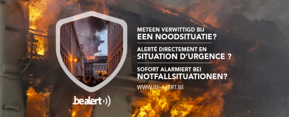🚨 Meteen verwittigd bij een noodsituatie in Denderleeuw?

Morgen testen we BE-Alert. Die dag zullen we een testbericht versturen naar alle inwoners die ingeschreven zijn.

Wil jij ook mee testen? Registreer je op be-alert.be en ontvang morgen een bericht!
