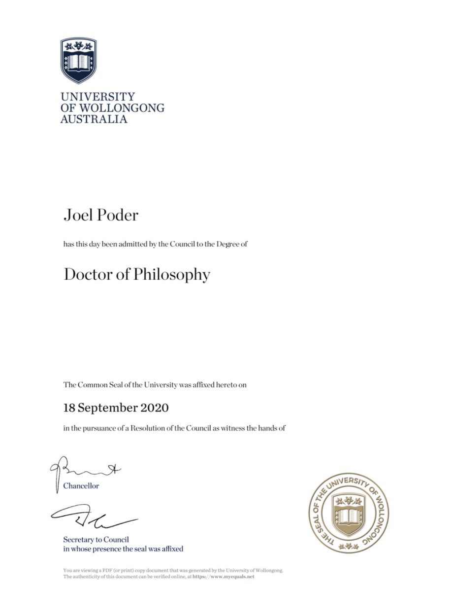 After 5 long years (I definitely don't recommend trying to do a PhD while working full-time), I have finally graduated from <a href="/UOW/">UOW</a> with a PhD. Looking forward to continuing to do more work with <a href="/CMRPuow/">CMRP</a>