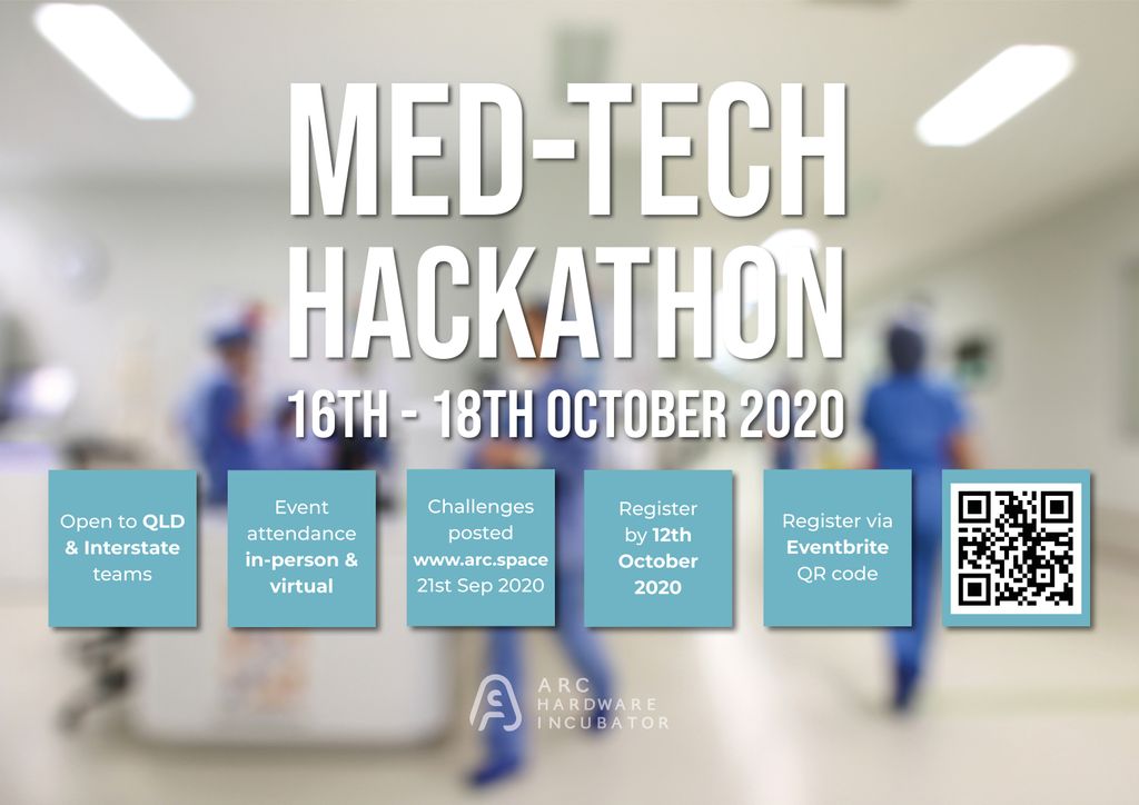 How exciting! Our MedTech Hackathon is open to both QLD and interstate individuals and teams. We have limited placed available so register now before time runs out! buff.ly/3c7zW0C