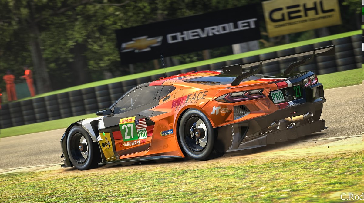 RedfaceRacing's tweet image. 👉 La nouvelle peinture Redface de la Chevrolet Corvette C8.R de la catégorie GTE d'iRacing vient de sortir !

😍 Nous vous laissons le plaisir de l'admirer !

👍 Merci C.Rod pour les photos !