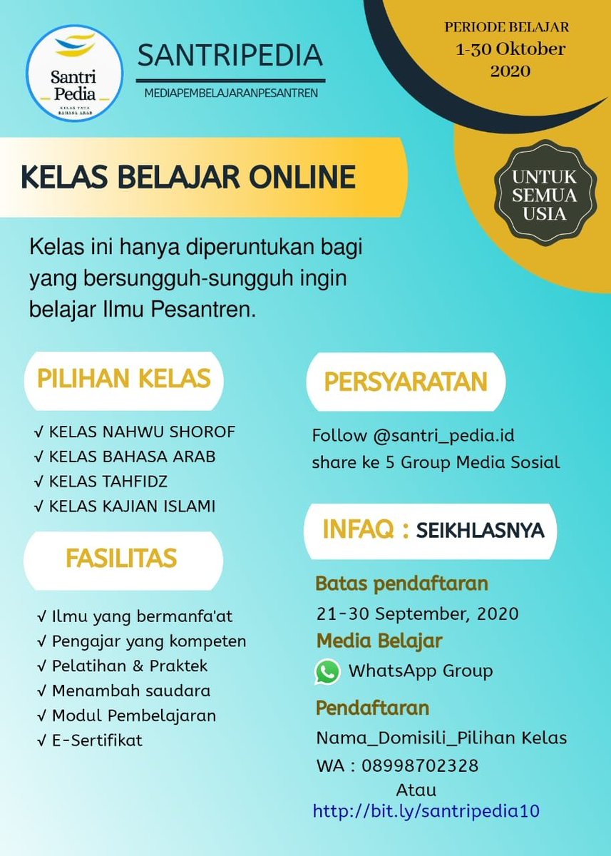 faathriasnr's tweet photo. Assalamu'alaikum teman². Buat yg mau belajar bahasa Arab dll, boleh join yuk! Gratis lho. Semoga bisa membawa manfaat buat kita semua. Aamiin Allahumma Aamiin. https://t.co/iKOEwqp3A7